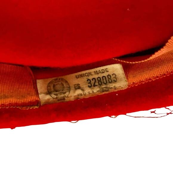 Vintage Union Made Pill Box Hat Red main image 4